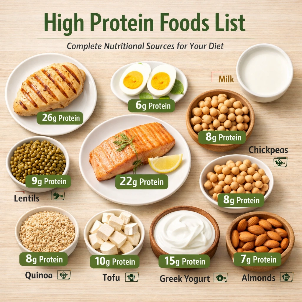 High Protein Foods List