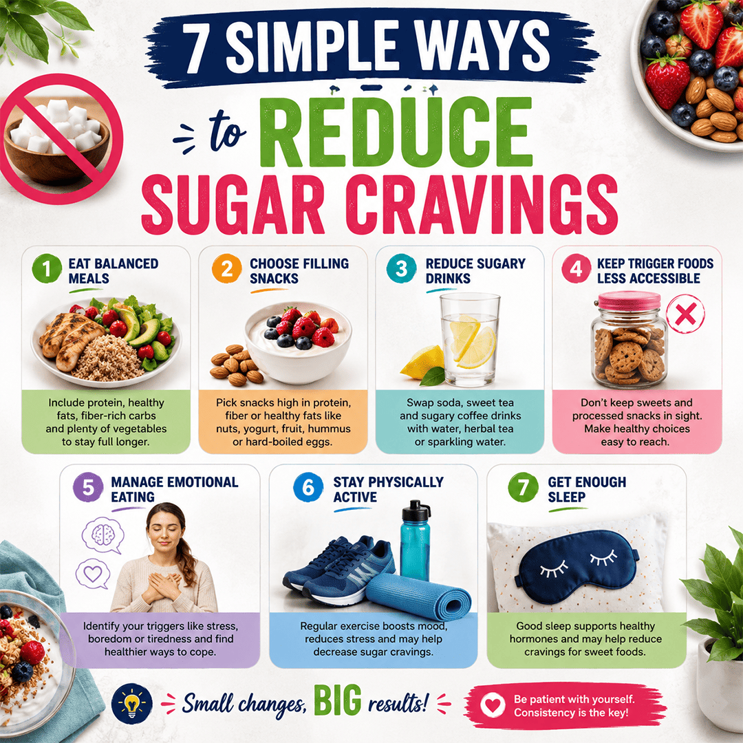 7 Simple Ways to Reduce Sugar Cravings